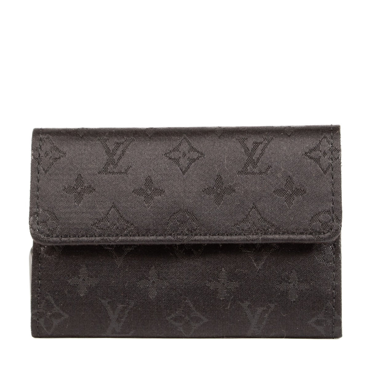 Louis Vuitton Black Monogram Satin Card Holder
