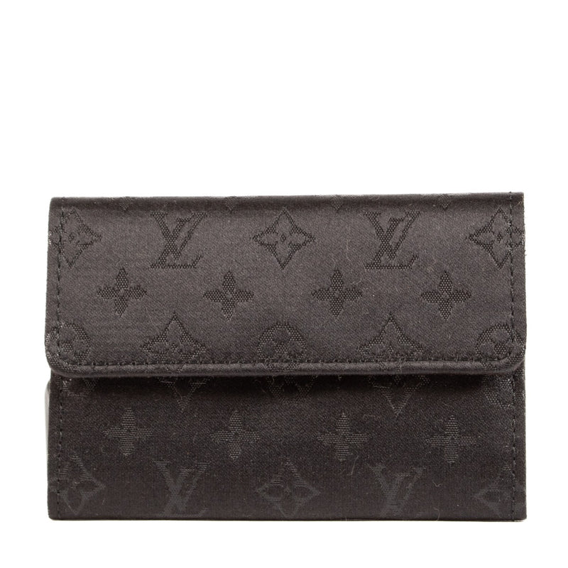 Louis Vuitton Black Monogram Satin Card Holder