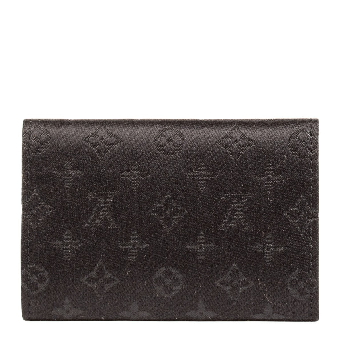 Porte-cartes Louis Vuitton monogramme satin noir