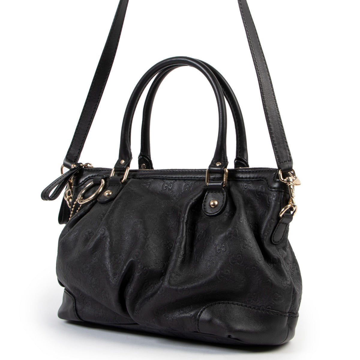 Shop safe online at Labellov in Antwerp this 100% authentic second hand Gucci Black Sukey Shoulder bag