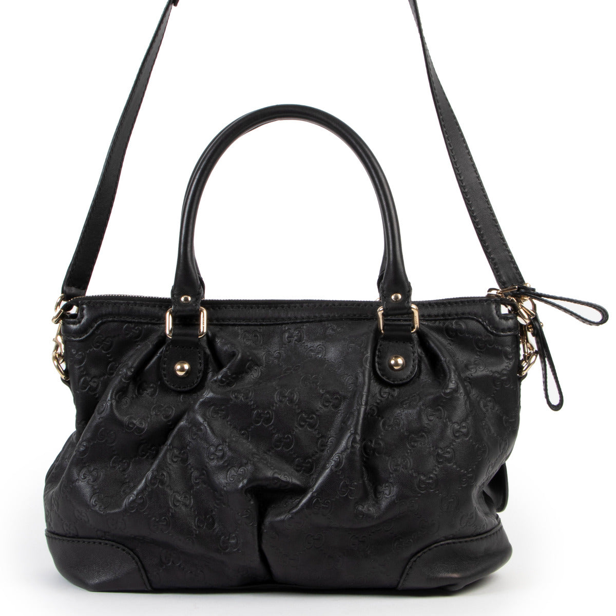Shop safe online at Labellov in Antwerp this 100% authentic second hand Gucci Black Sukey Shoulder bag