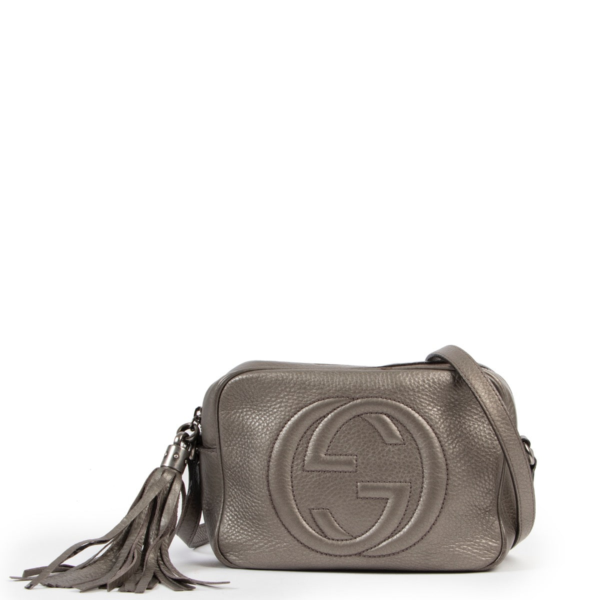 Shop safe online at Labellov in Antwerp this 100% authentic second hand Gucci Metallic Soho Disco Crossbody