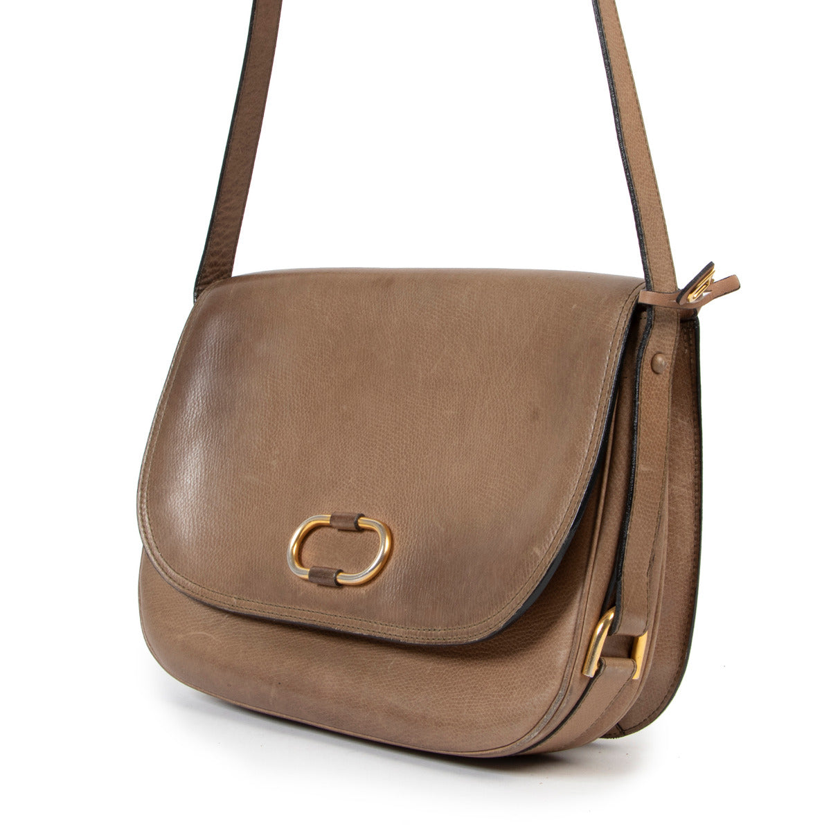 Sac bandoulière Delvaux vintage taupe