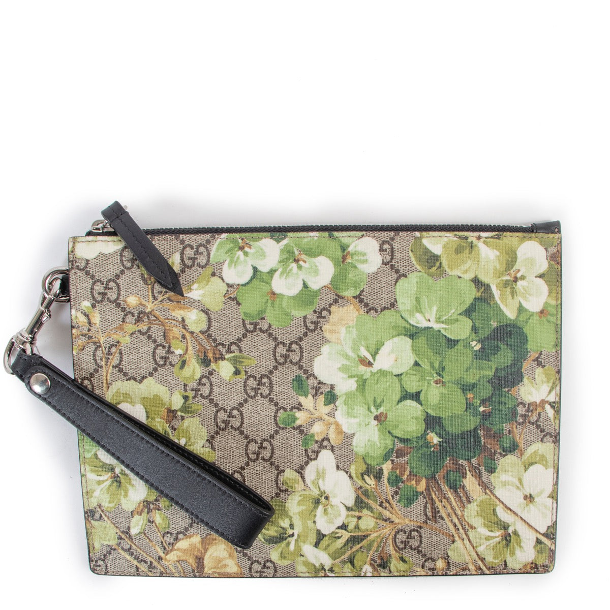 Shop safe online at Labellov in Antwerp this 100% authentic second hand Gucci Monogram Blooms Small Zip Pouch