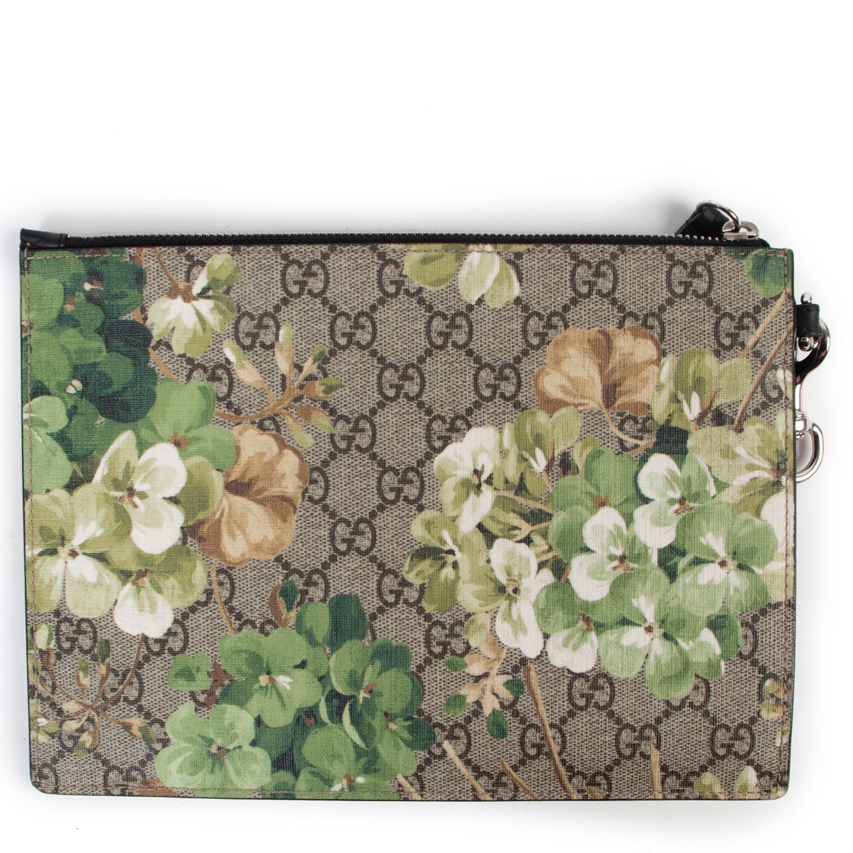 Shop safe online at Labellov in Antwerp this 100% authentic second hand Gucci Monogram Blooms Small Zip Pouch