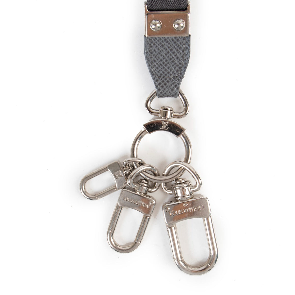 Porte-clés-cordon gris Louis Vuitton