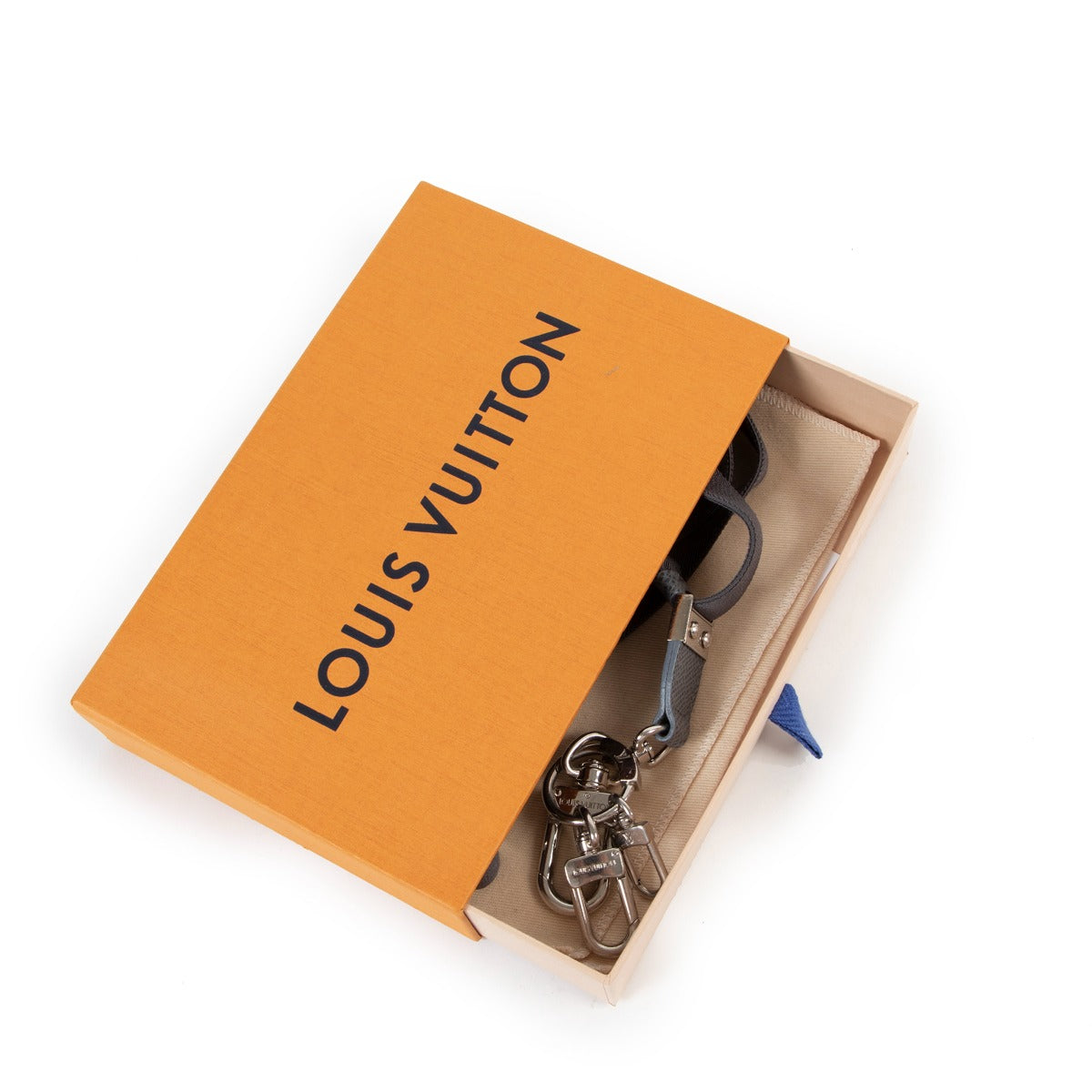 Porte-clés-cordon gris Louis Vuitton
