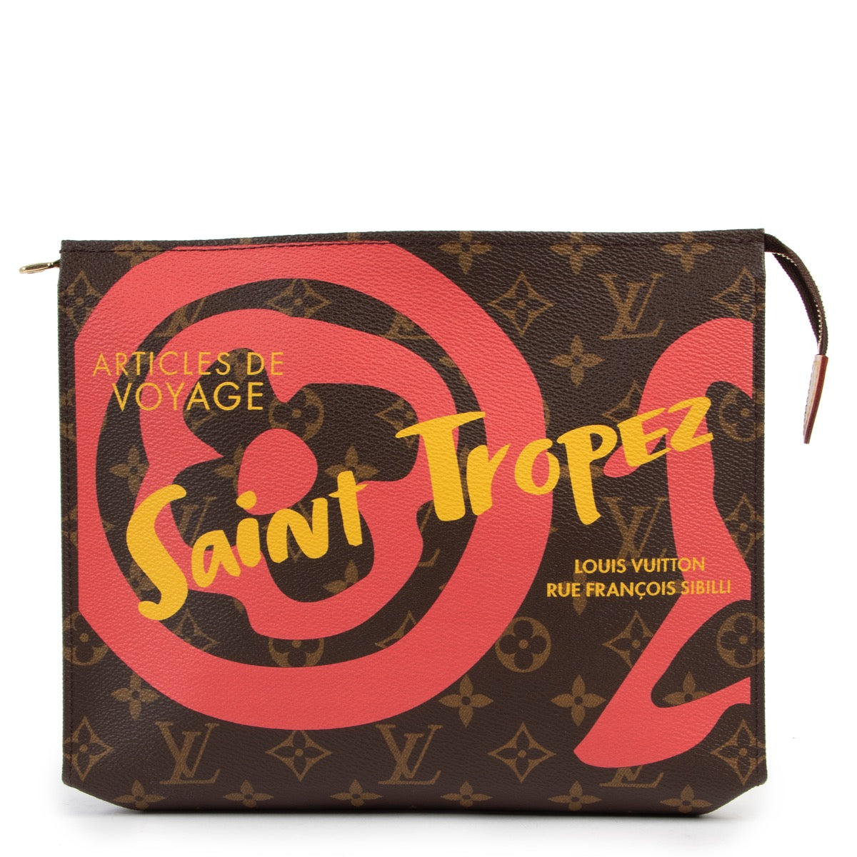 Shop safe online at Labellov in Antwerp this 100% authentic second hand Louis Vuitton Monogram Canvas Saint Tropez Toiletry Bag