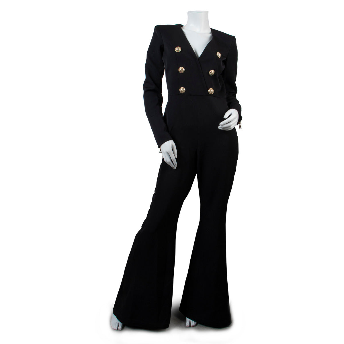 Balmain Black Jumpsuit - Size 36