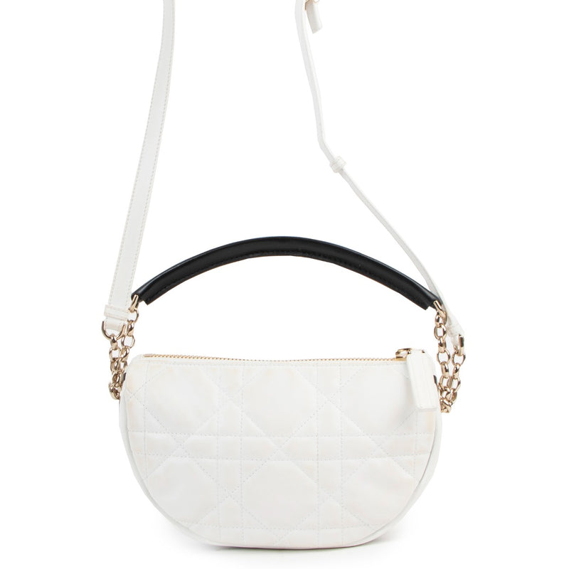 Christian Dior White Medium Dior Vibe Hobo Bag