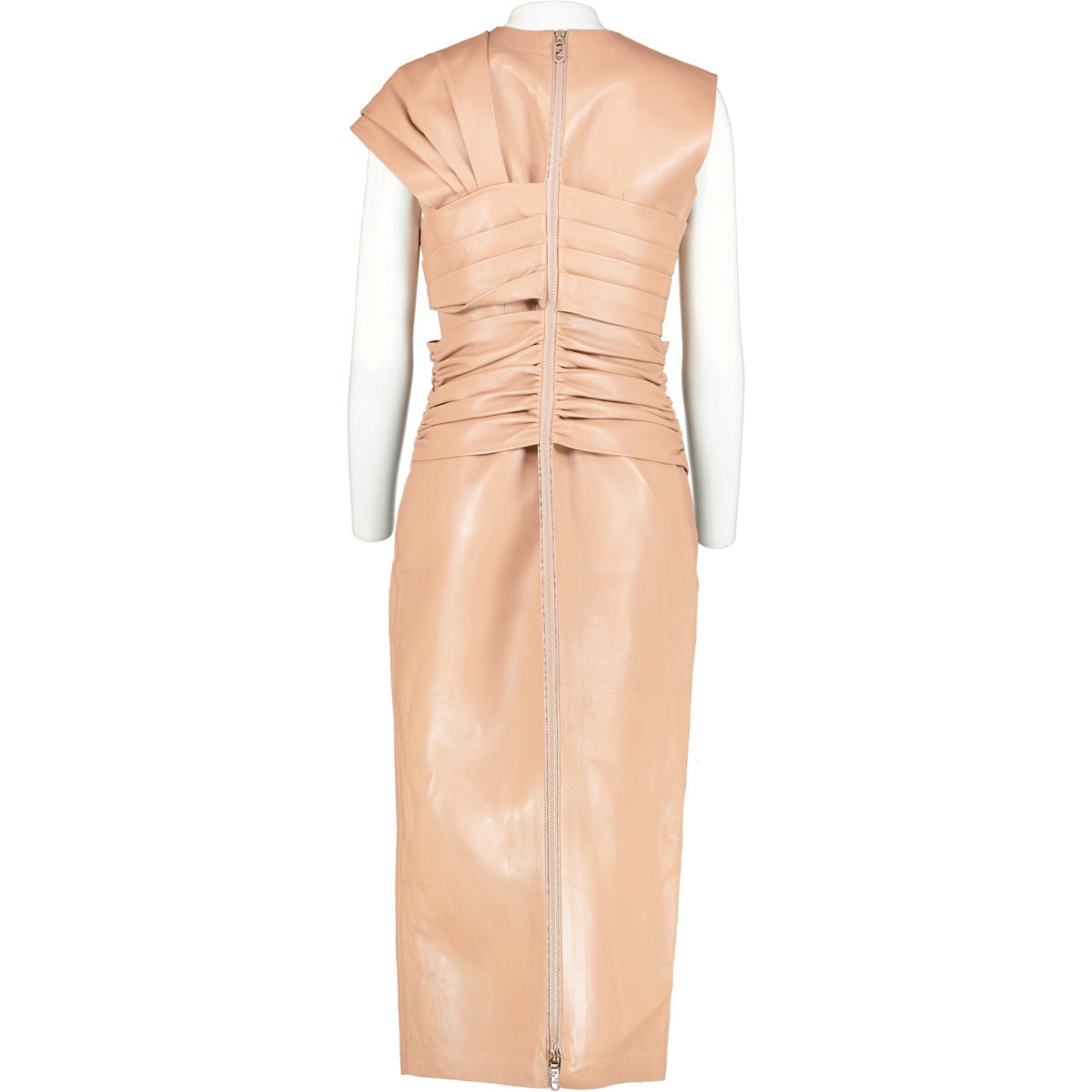 Fendi x Skims Beige Leather Pencil Dress - size EU36 Labellov Fendi x Skims Beige Leather Pencil Dress - size EU36 Labellov