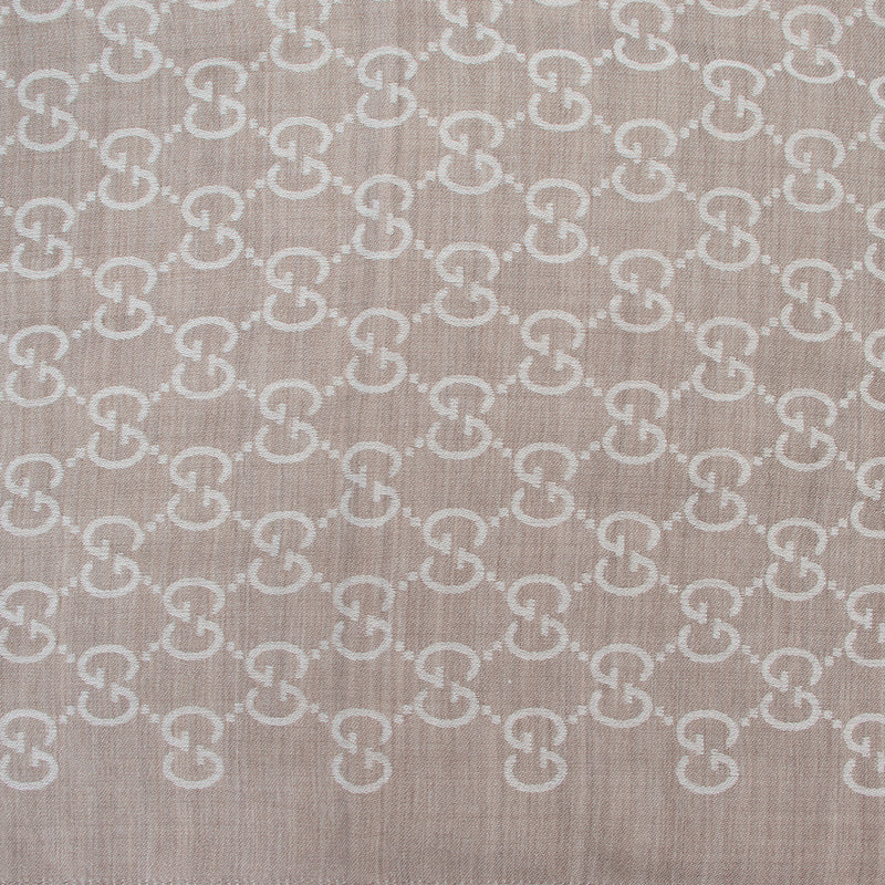 Gucci Beige Wool & Silk Scarf