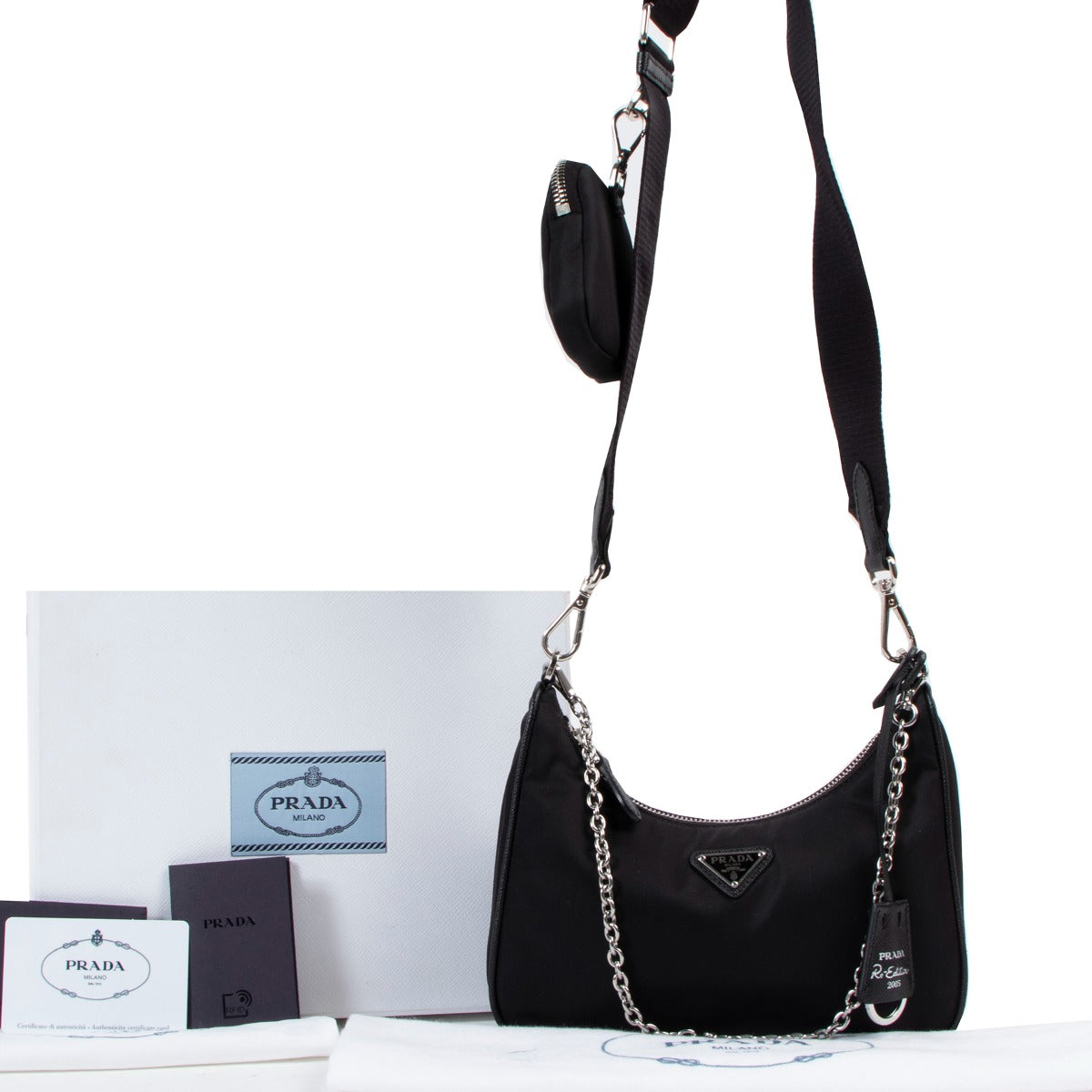 Prada Black Re-Edition 2005 Re-Nylon Bag