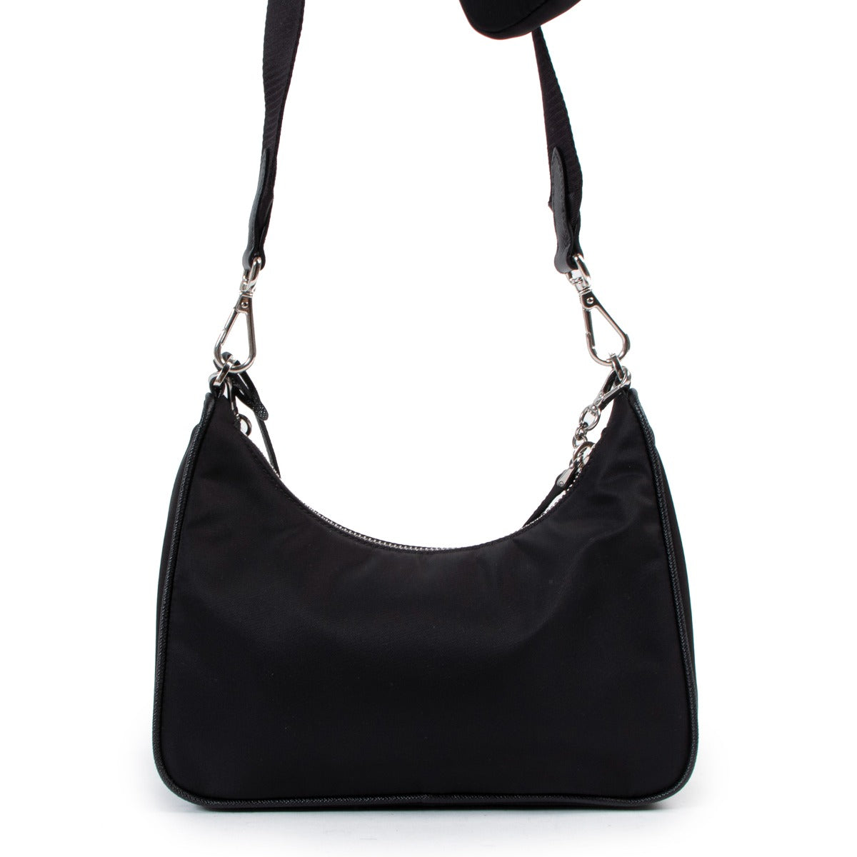 shop authentic luxury designer vintage Prada Black Re-Edition 2005 second hand Re-Nylon Bag