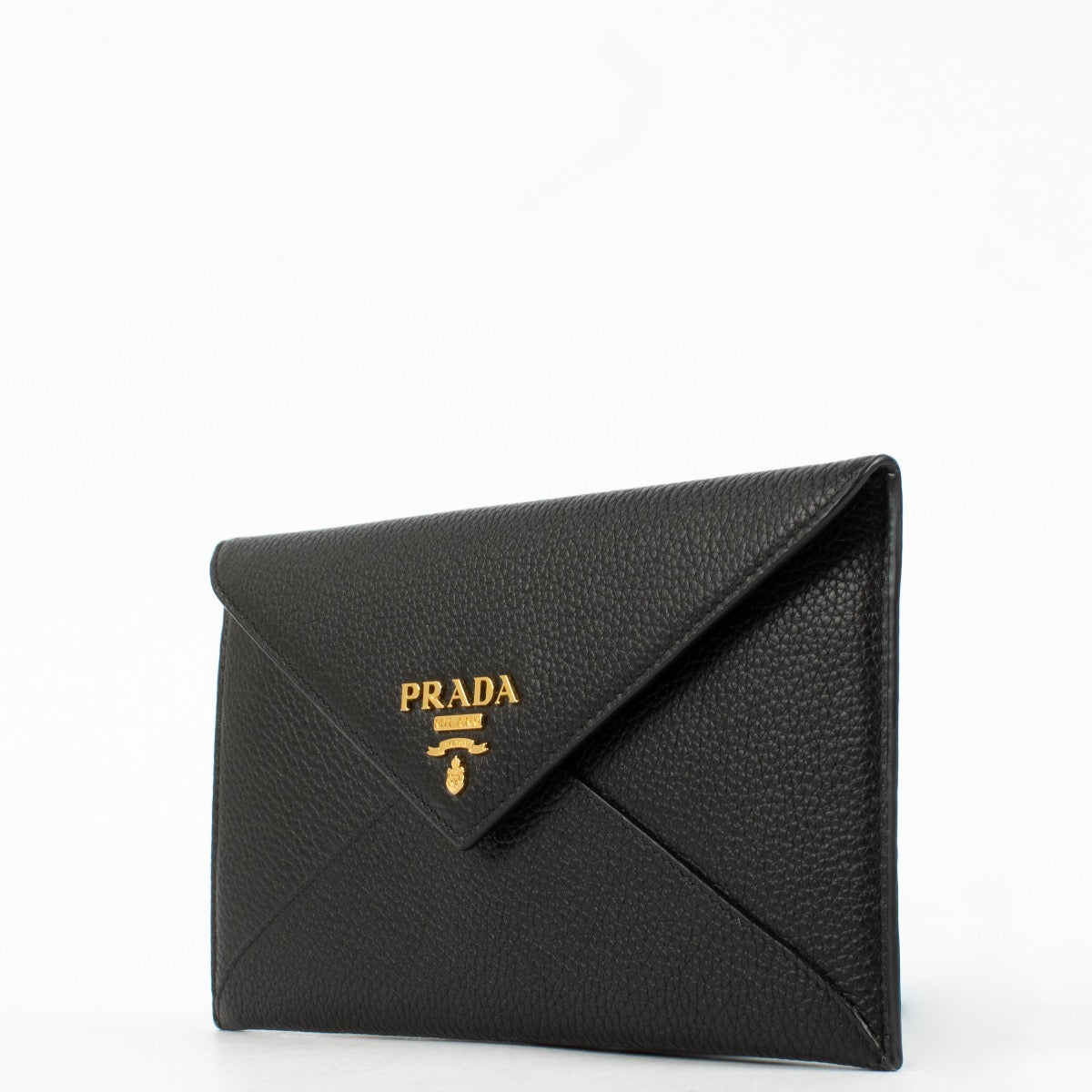 Authentic Second Hand Prada Black Saffiano Leather Envelope Wallet on Labellov.com