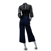 Self-Portrait Black and Blue Jumpsuit - size UK8 for the best price at Labellov
