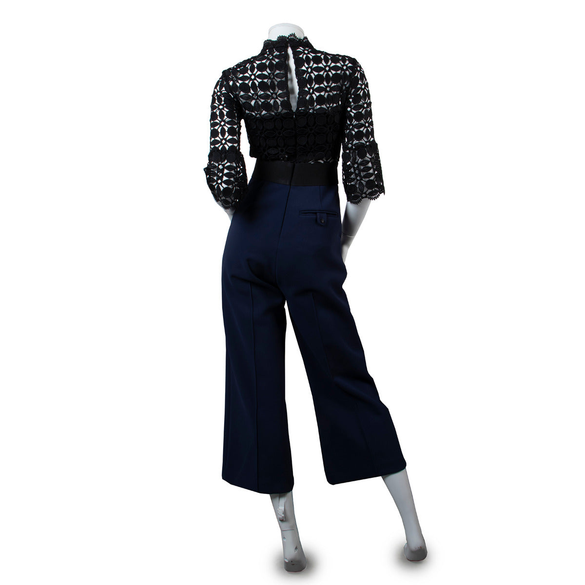 Self-Portrait Black and Blue Jumpsuit - size UK8 for the best price at Labellov
