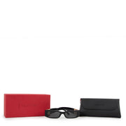 Valentino Garavani Black Rectangular Frame Sunglasses