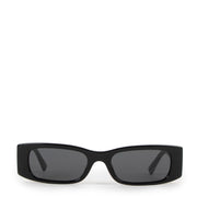 Valentino Garavani Black Roman Stud Rectangular Frame Sunglasses