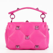 Authentic Second Hand Valentino Garavani Pink Small Roman Stud Bag on Labellov.com
