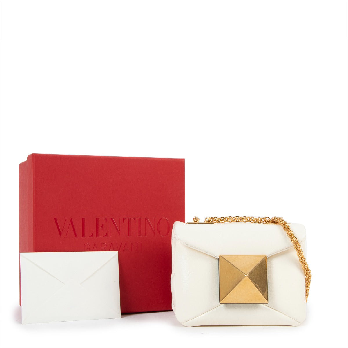 Red Valentino One Stud Nappa Micro Chain Crossbody Bag