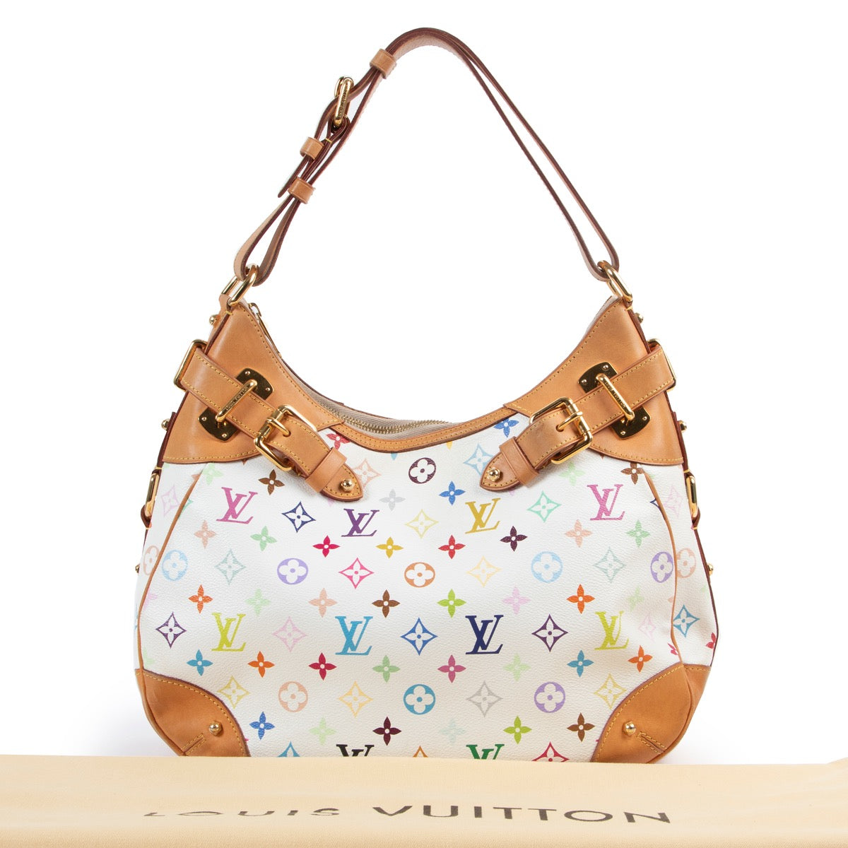 shop safe online Louis Vuitton Murakami Canvas Greta Shoulder Bag
