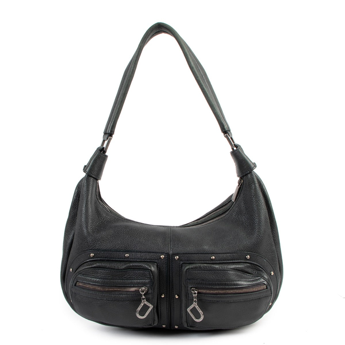 Buy authentic second hand Delvaux Green Grained Leather Shoulder bag in good condition at Labellov in Antwerp