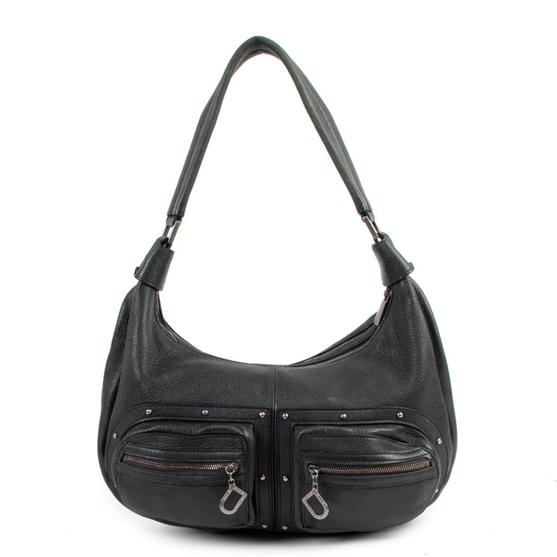Buy authentic second hand Delvaux Green Grained Leather Shoulder bag in good condition at Labellov in Antwerp