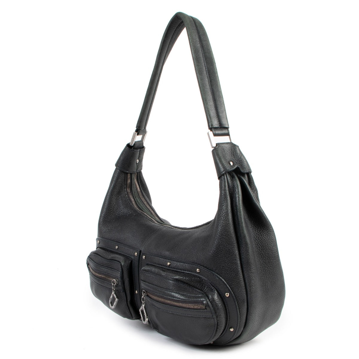 Buy authentic second hand Delvaux Green Grained Leather Shoulder bag in good condition at Labellov in Antwerp