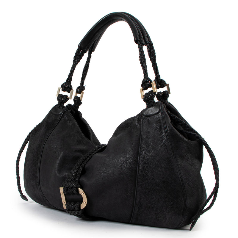Delvaux Black Nubuck Eugene GM Bag