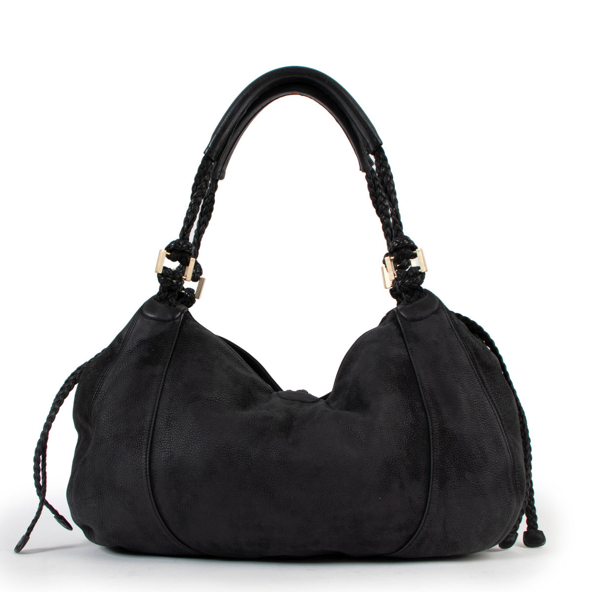 Delvaux Black Nubuck Eugene GM Bag