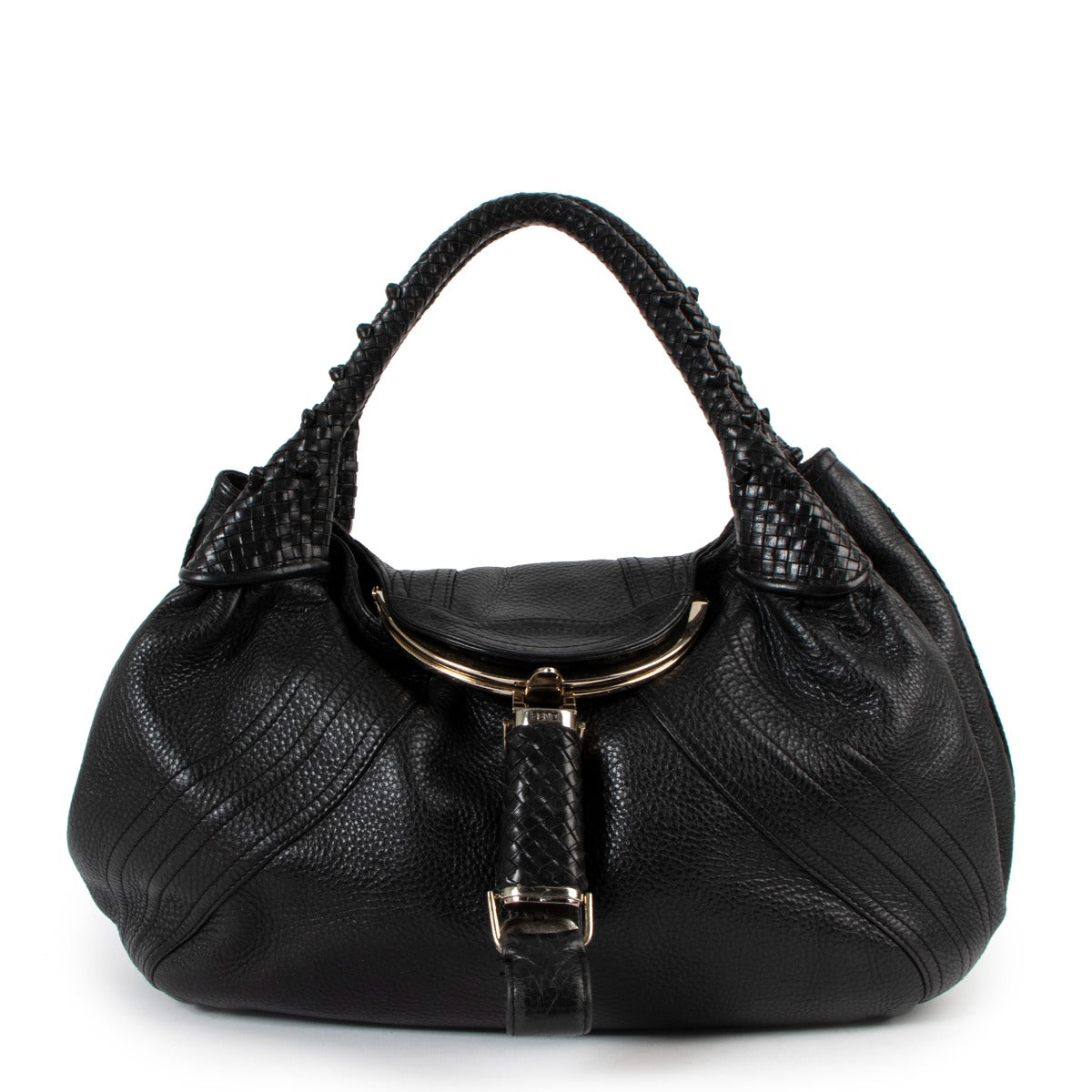 Fendi Black Leather Spy Bag