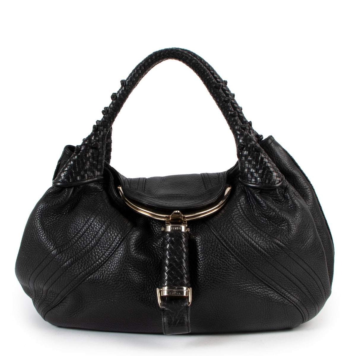Fendi Black Leather Spy Bag