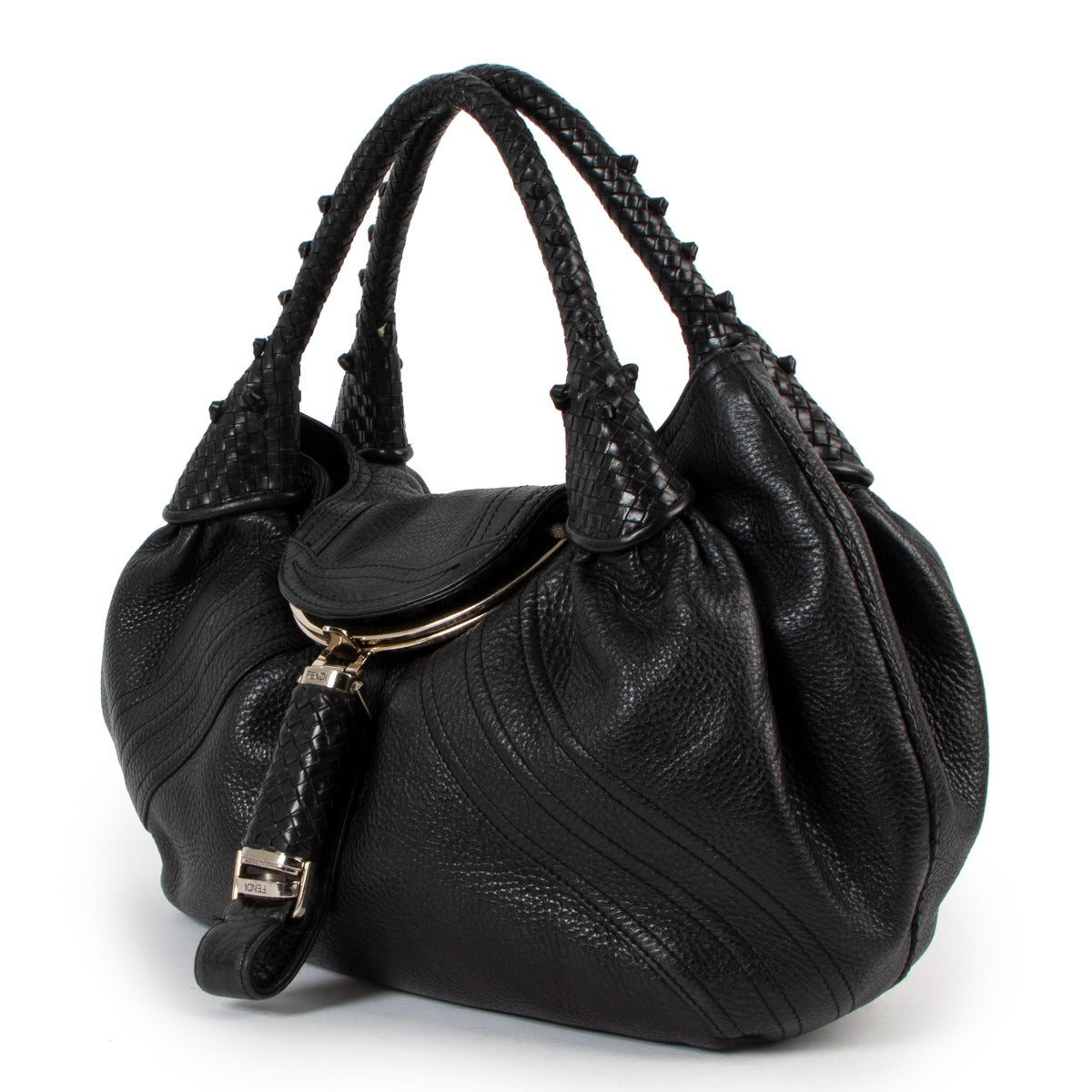 Fendi Black Leather Spy Bag