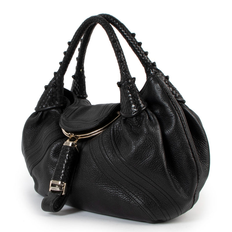 Fendi Black Leather Spy Bag