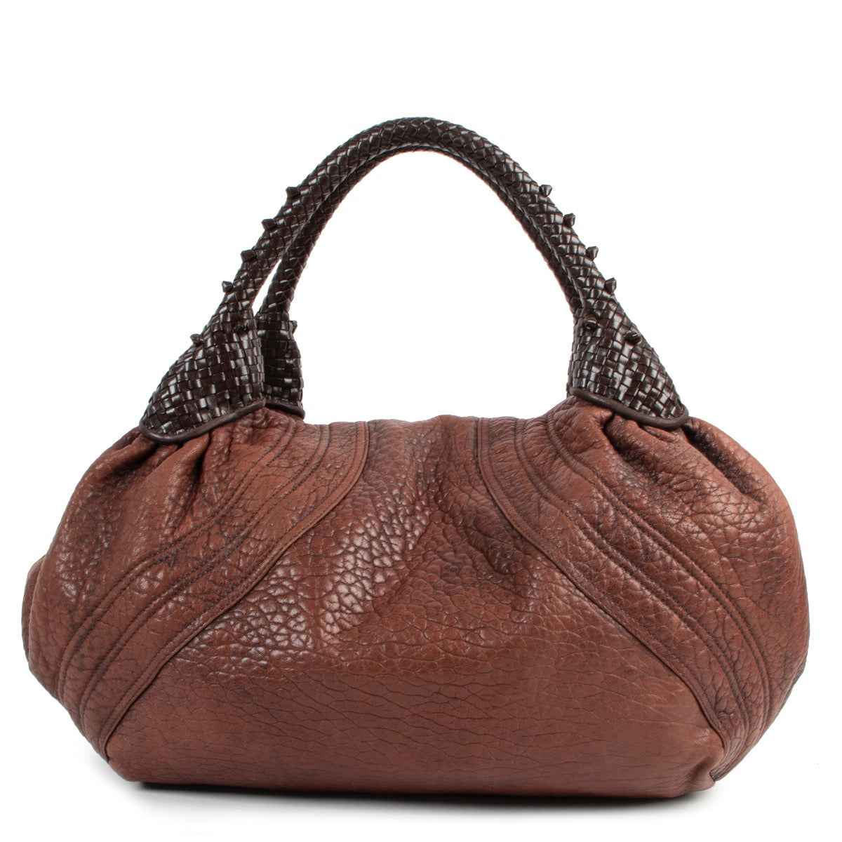 Buy online an authentic second hand Fendi Brown Leather Spy Shoulder Bag in very good condition at Labellov in Antwerp.