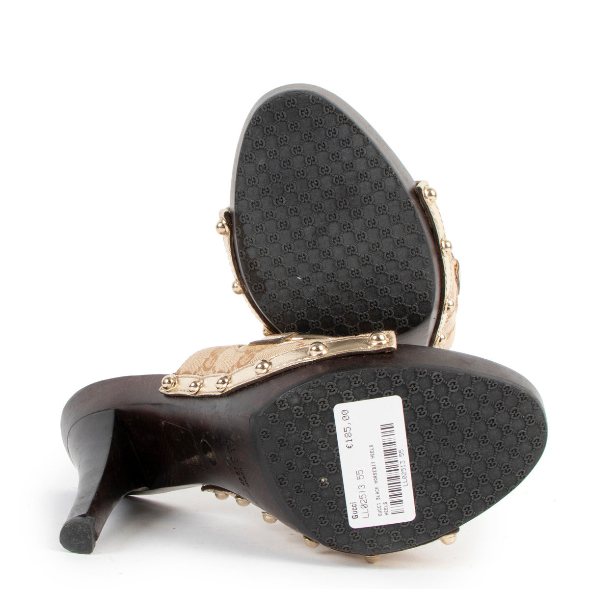 Sabots à talons mules Gucci GG Canvas Horsebit - Taille 38