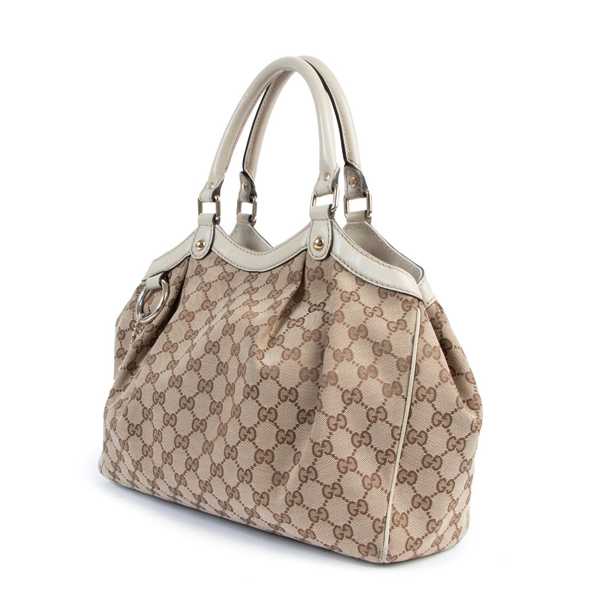 Buy authentic second hand Gucci Monogram Sukey Shoulder bag in good condition at Labellov in Antwerp.