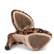 Buy online authentic second hand Miu Miu Leopard Ponyhair Platform Sandals in very good condition at Labellov in Antwerp.