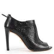 Prada Perforated Black Peep-toe Boots