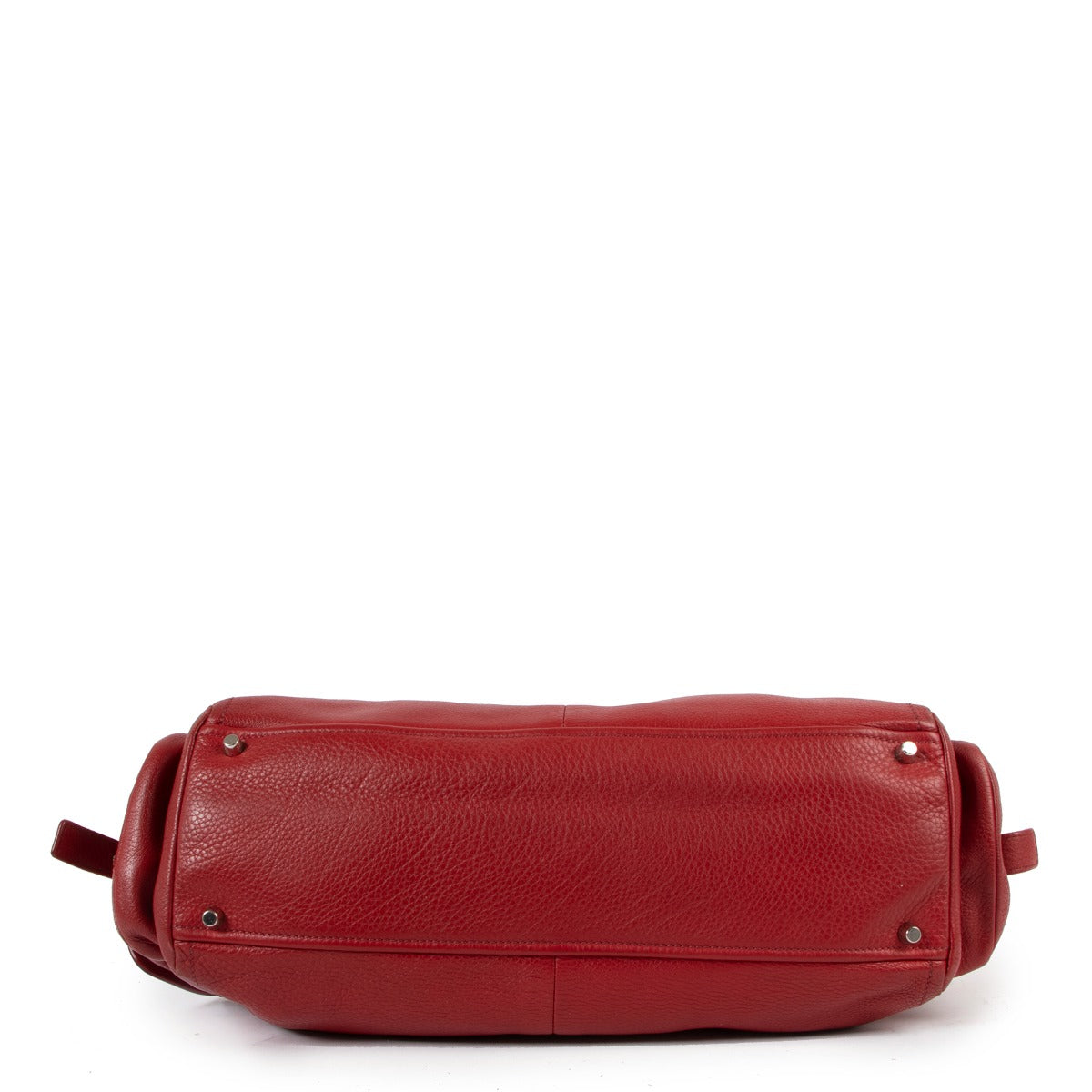 Sac porté épaule Prada Vitello Daino Rouge avec ceinture