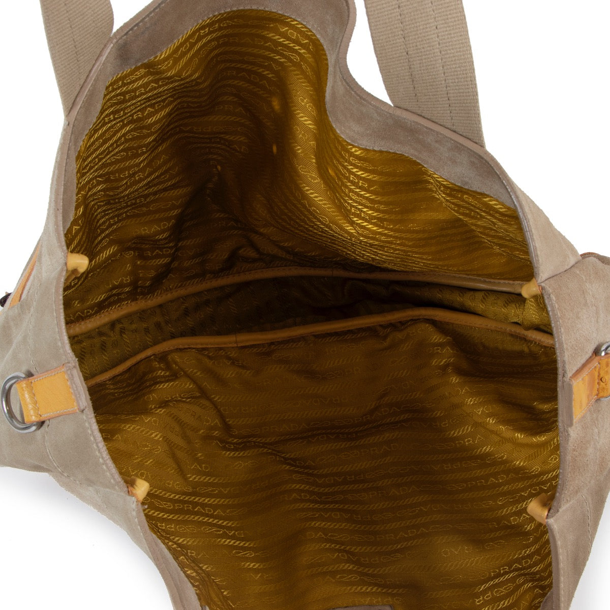 Buy a 100% authentic Prada Suede Shopper Bag in good pre-owned/loved condition at www.labellov.com