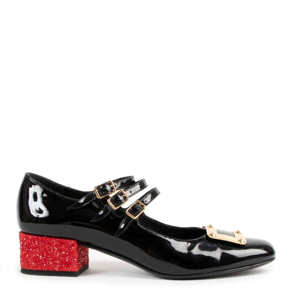 Saint Laurent Black Mary Jane Triple Strap Heels for the best price at Labellov secondhand
