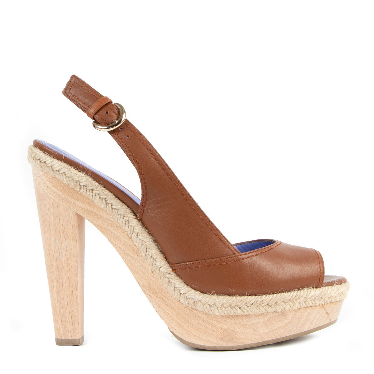 We buy and sell your authentic Sergio Rossi Beige Straw Wedge Heels - Size 38