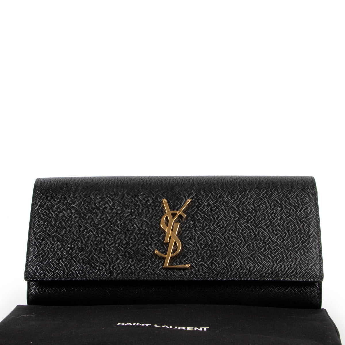 Pochette Kate Classic en cuir noir Saint Laurent