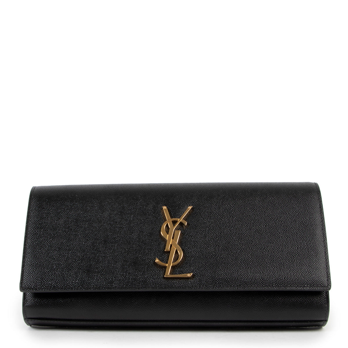 Saint Laurent Black Classic Kate Leather Clutch