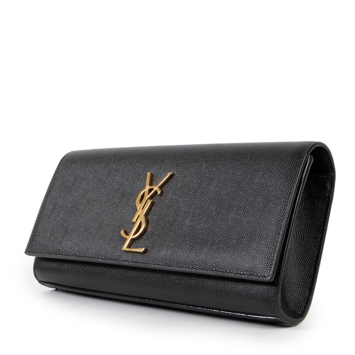 Pochette Kate Classic en cuir noir Saint Laurent