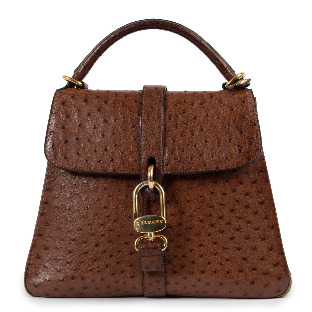 shop safe vintage online at Labellov Delvaux Brown Shoulder bag