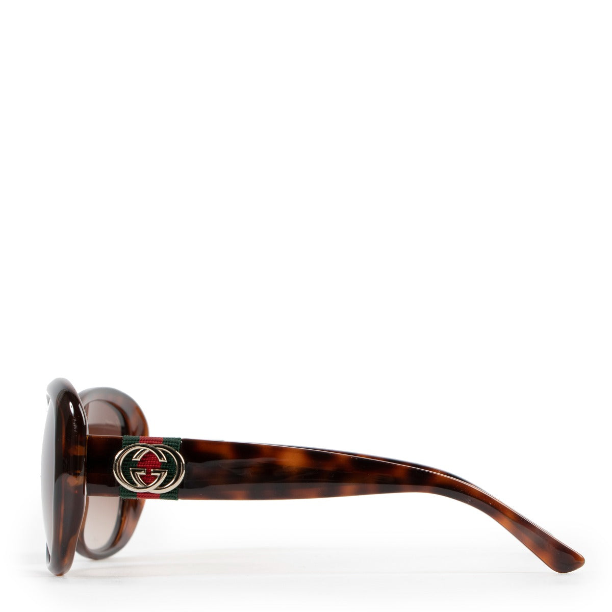 shop second hand vintage authenticated Gucci GG Web Rectangular Sunglasses on Labellov