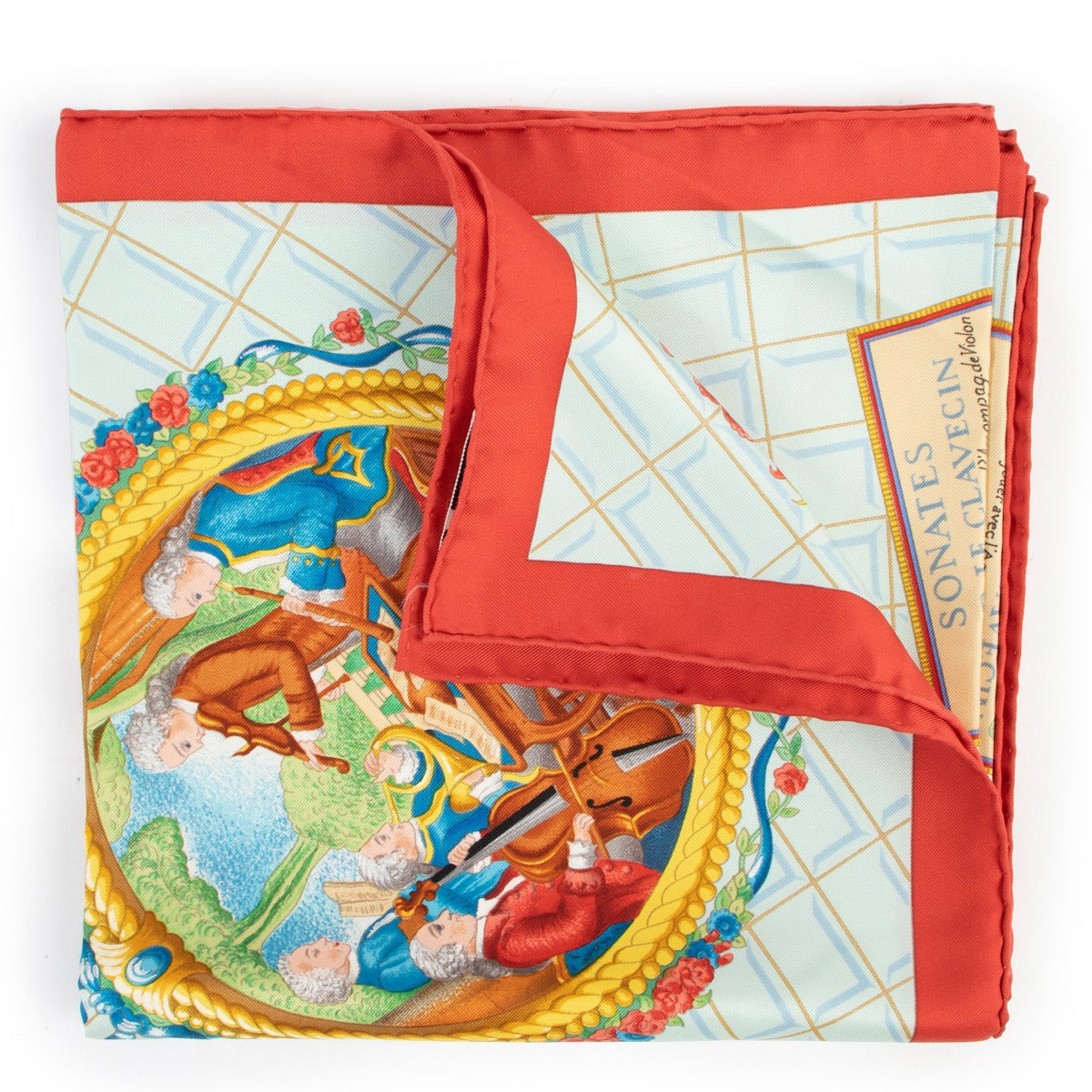 shop online authentic vintage second hand Hermès Scarf Mozart on Labellov